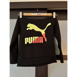 Puma Kids Toddler Black Red Yellow Hoodie Sweatshirt Unisex Size 4 T